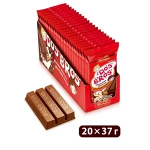 Шоколад "Dos Bros" с вафлей со вкусом попкорна, 20 шт/37 г
