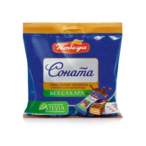 Конфеты вафельные без сахара "Соната" в шоколаде, 150г.