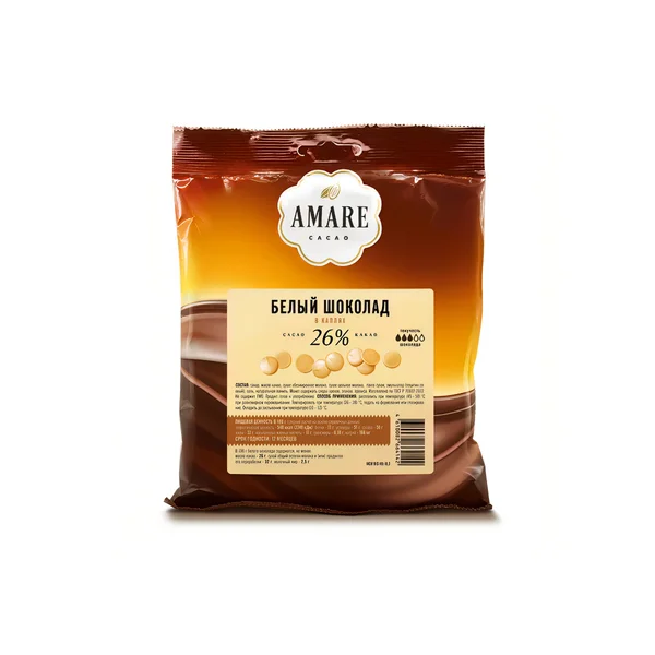 Amare шоколад белый в каплях 5,5 мм, 200 гр