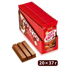 Шоколад "Dos Bros" с вафлей со вкусом карамели, 20 шт/37 г