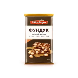 Шоколад молочный с цельным фундуком, 90г